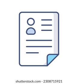 Resume icon vector stock illustration.