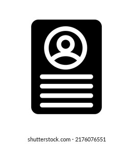 Resume Icon Vector Symbol Design Illustration