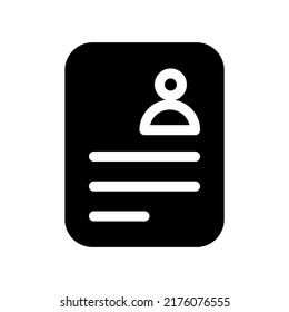 Resume Icon Vector Symbol Design Illustration