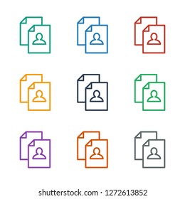 resume icon white background. Editable outline resume icon from company. Trendy resume icon for web and mobile.