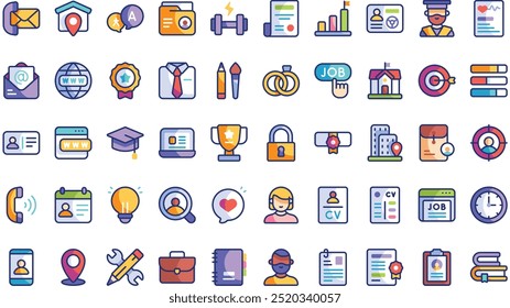 Resume icons High-Quality Vector Icons Collection with Editable Stroke. Ideal for Professional and Creative Projects.