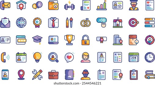 Resume icons High-Quality Vector Icons Collection with Editable Stroke. Ideal for Professional and Creative Projects.