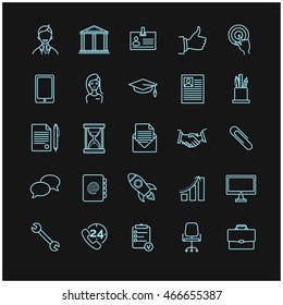 resume icons set