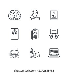 Resume icons set . Resume pack symbol vector elements for infographic web