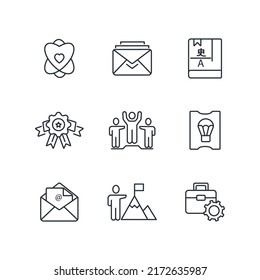 Resume icons set . Resume pack symbol vector elements for infographic web