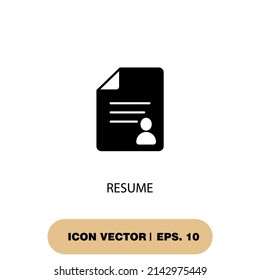 resume icons  symbol vector elements for infographic web