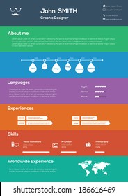 Resume. With Infographics and Timeline