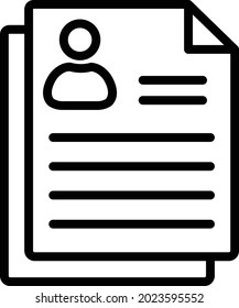 Resume Isolated Vector icon which can easily modify or edit

