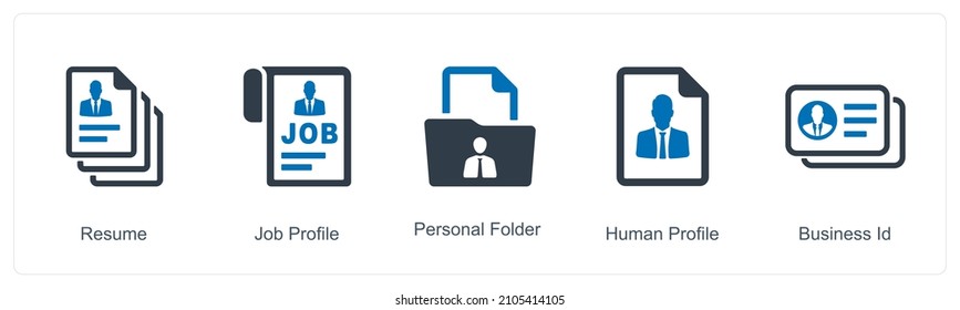 Resume And Job Profile Icon Concept