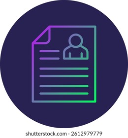 Resume Line Circle Gradient Style