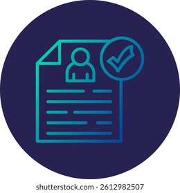 Resume Line Circle Gradient Style