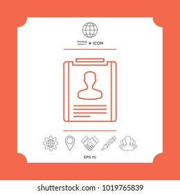 Resume line icon