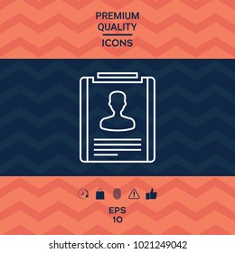 Resume line icon