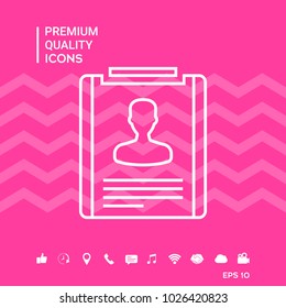 Resume line icon