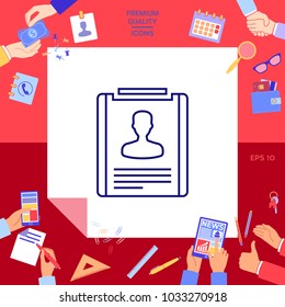 Resume line icon