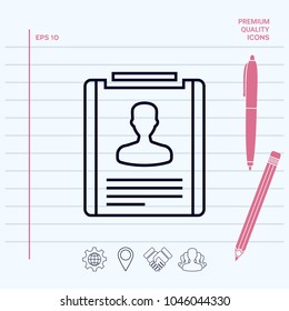 Resume line icon