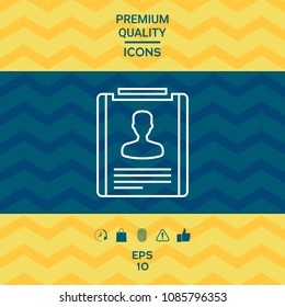 Resume line icon