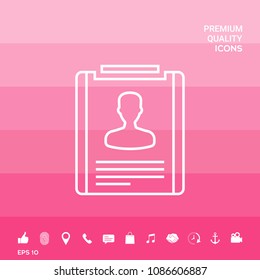 Resume line icon