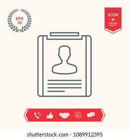 Resume line icon