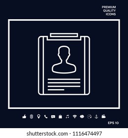 Resume line icon