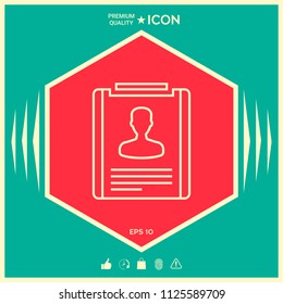 Resume line icon