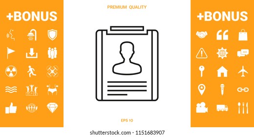 Resume line icon