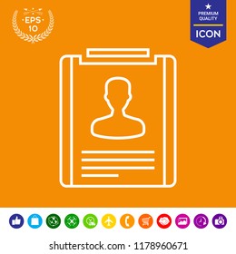 Resume line icon