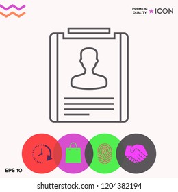 Resume line icon