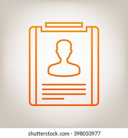 Resume - line icon.