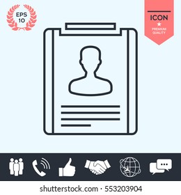 Resume line icon