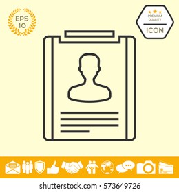 Resume line icon