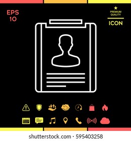 Resume line icon