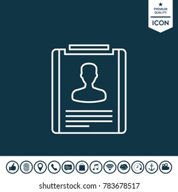 Resume line icon