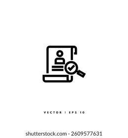 Resume Line Icon. Editable Stroke