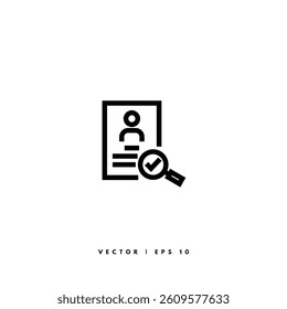Resume Line Icon. Editable Stroke
