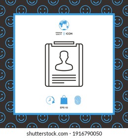 Resume line icon, elements for your design