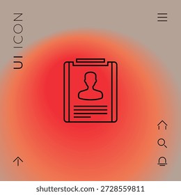 Resume line icon, elements for your design