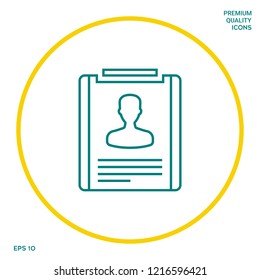 Resume line icon. Graphic elements for your design