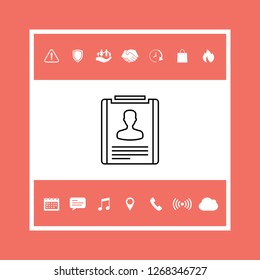 Resume line icon. Graphic elements for your design