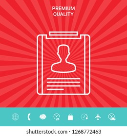 Resume line icon. Graphic elements for your design