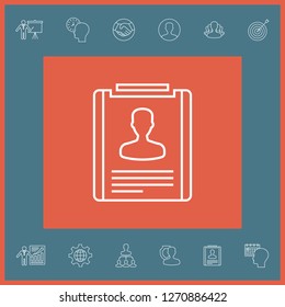 Resume line icon. Graphic elements for your design