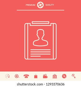 Resume line icon. Graphic elements for your design