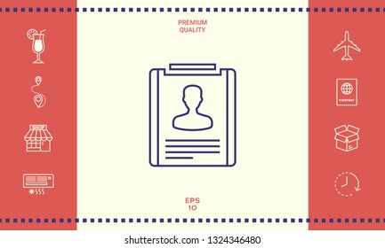 Resume line icon. Graphic elements for your design