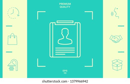 Resume line icon. Graphic elements for your design