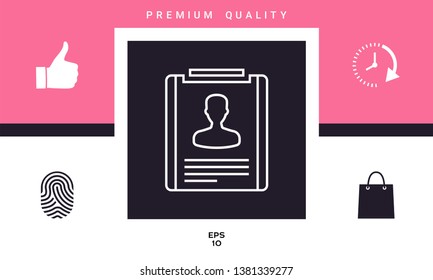 Resume line icon. Graphic elements for your design