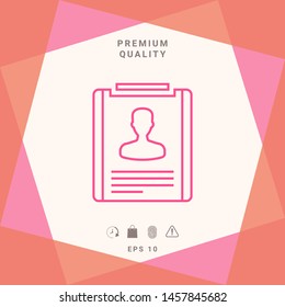 Resume line icon. Graphic elements for your design