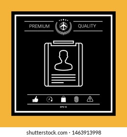 Resume line icon. Graphic elements for your design