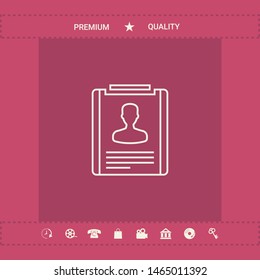 Resume line icon. Graphic elements for your design