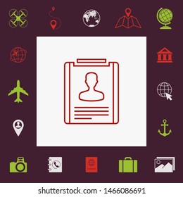 Resume line icon. Graphic elements for your design