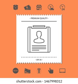 Resume line icon. Graphic elements for your design
